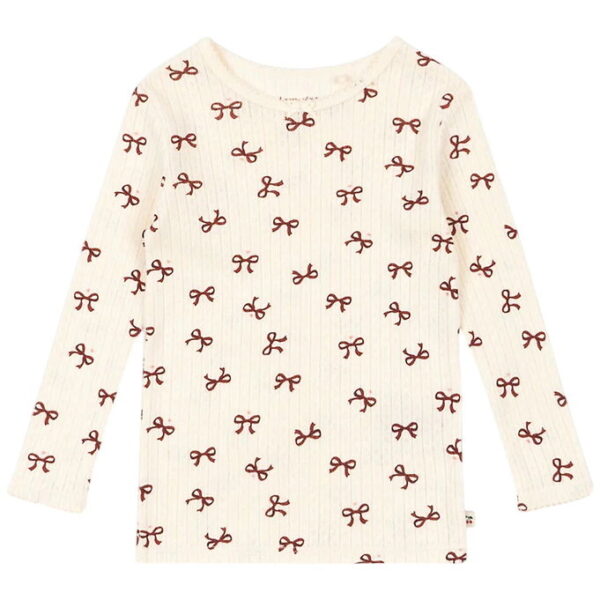 Konges Sløjd Bluse - Minnie - Bow Rouge m. Hulmønster Konges Sløjd Bluse - Minnie - Bow Rouge m. Hulmønster