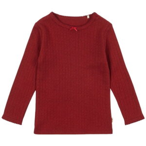 Konges Sløjd Bluse - Minnie - Red Dahlia m. Hulmønster