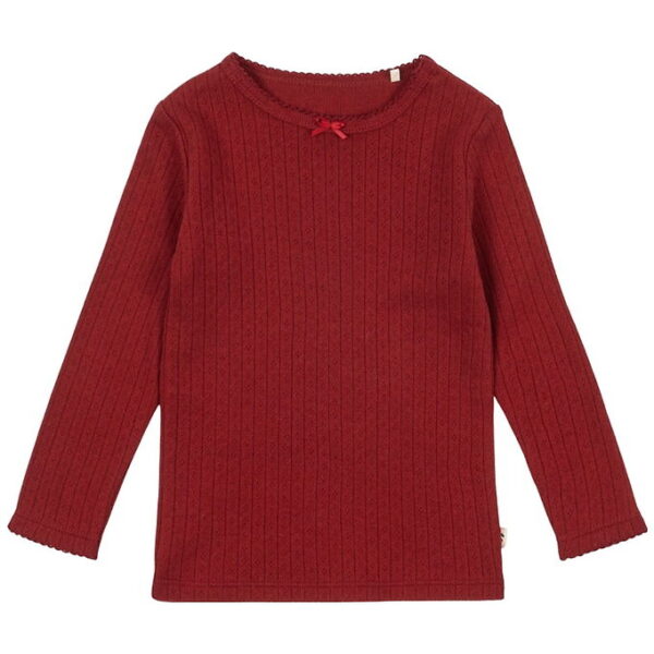 Konges Sløjd Bluse - Minnie - Red Dahlia m. Hulmønster