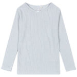 Konges Sløjd Bluse - Rib - Minnie - Gray Dawn m. Hulmønster