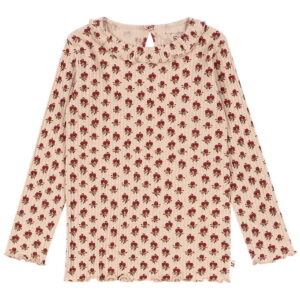 Konges Sløjd Bluse - Rib - Nia - Ruby Rose m. Hulmønster