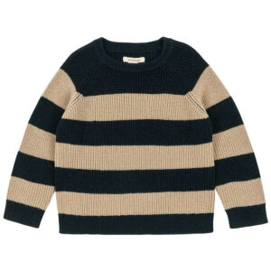 Konges Sløjd Bluse - Uld - Rib - Strik - Vitum - Blue Stripe