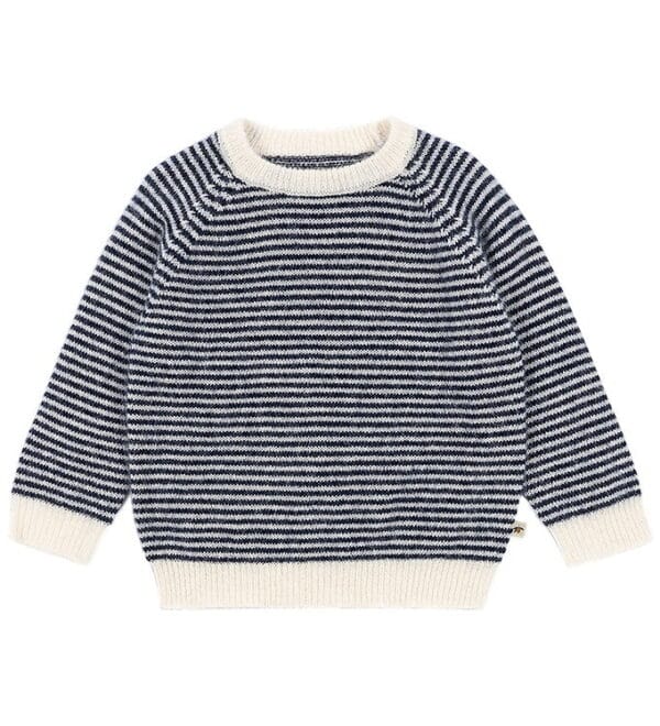 Konges Sløjd Bluse - Uld - Strik - Berle - Ensign Blue/Buttercre