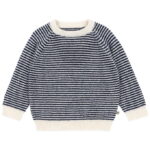 Konges Sløjd Bluse - Uld - Strik - Berle - Ensign Blue/Buttercre