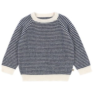 Konges Sløjd Bluse - Uld - Strik - Berle - Ensign Blue/Buttercre