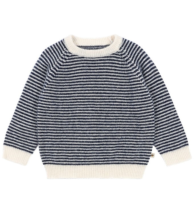 Konges Sløjd Bluse - Uld - Strik - Berle - Ensign Blue/Buttercre