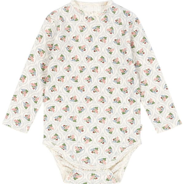 Konges Sløjd Body l/æ - Minnie - Verona Blues m. Hulmønster