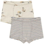 Konges Sløjd Boxershorts - 2-pak - Gots - Kubi/Stripe Bluie