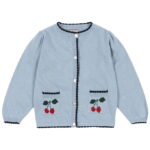 Konges Sløjd Cardigan - Bomuld/Uld - Strik - Alexa - Blue Fog