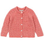 Konges Sløjd Cardigan - Uld- Strik - Isa - Pink m. Hulmønster