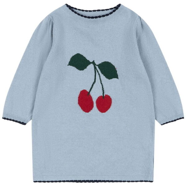 Konges Sløjd Kjole - Bomuld/Uld - Strik - Alexa - Blue Fog