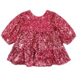 Konges Sløjd Kjole - Lila Sequin Bow - Sparkling Sangria