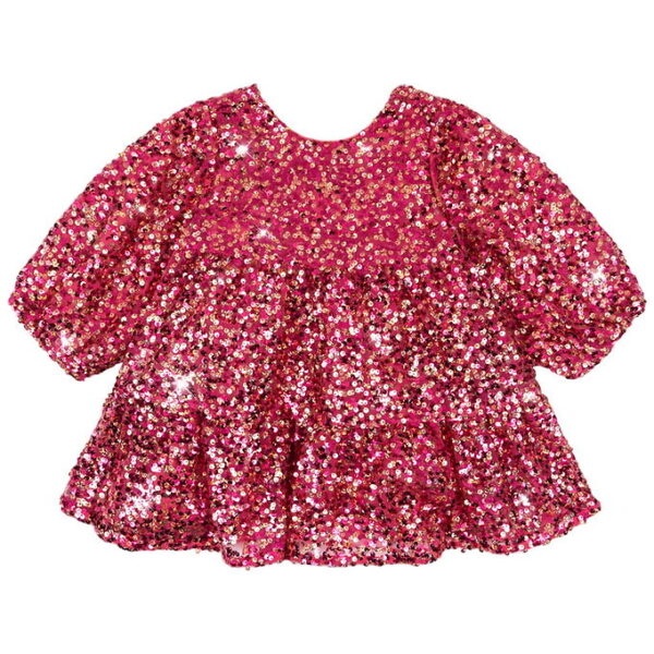 Konges Sløjd Kjole - Lila Sequin Bow - Sparkling Sangria