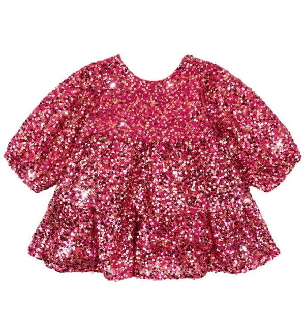 Konges Sløjd Kjole - Lila Sequin Bow - Sparkling Sangria