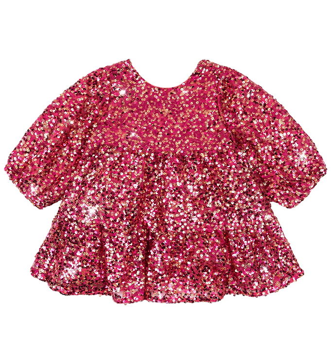 Konges Sløjd Kjole - Lila Sequin Bow - Sparkling Sangria