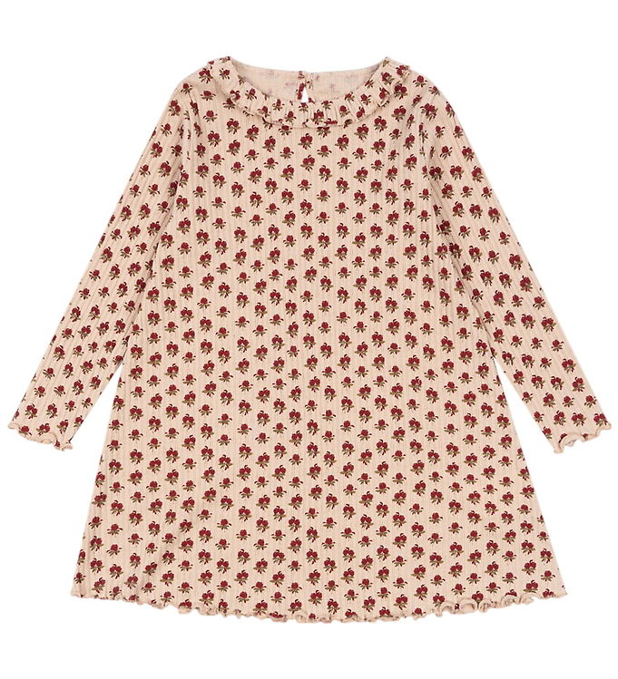 Konges Sløjd Kjole - Rib - Nia - Ruby Rose m. Hulmønster