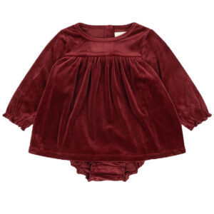 Konges Sløjd Kjolebody - Velour - Jingle - Red Dahlia