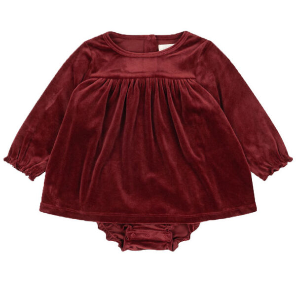 Konges Sløjd Kjolebody - Velour - Jingle - Red Dahlia Konges Sløjd Kjolebody - Velour - Jingle - Red Dahlia