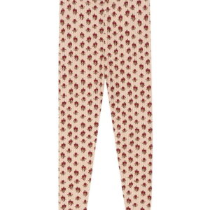 Konges Sløjd Leggings - Rib - Nia - Ruby Rose m. Hulmønster
