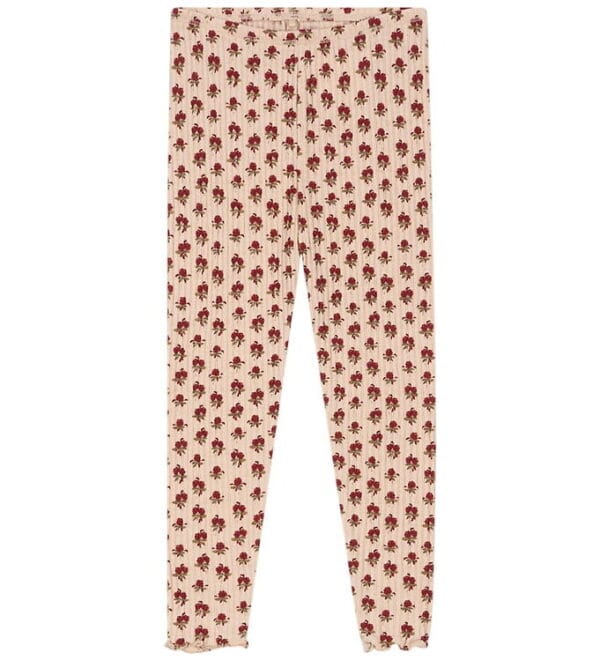 Konges Sløjd Leggings - Rib - Nia - Ruby Rose m. Hulmønster Konges Sløjd Leggings - Rib - Nia - Ruby Rose m. Hulmønster