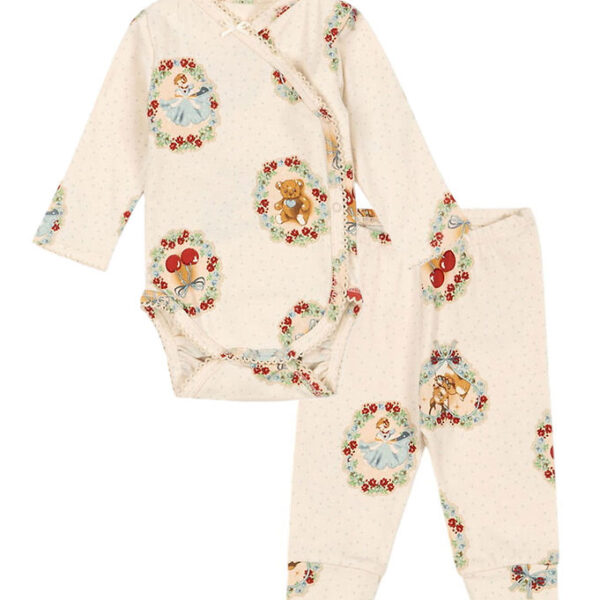 Konges Sløjd Sæt - Slå-om Body l/æ/Leggings - Deer Diary