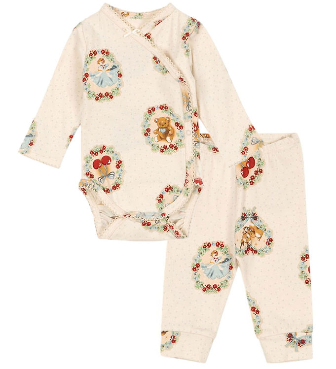 Konges Sløjd Sæt - Slå-om Body l/æ/Leggings - Deer Diary