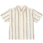 Konges Sløjd Skjorte K/Æ - Vincent - Antique White m. Striber