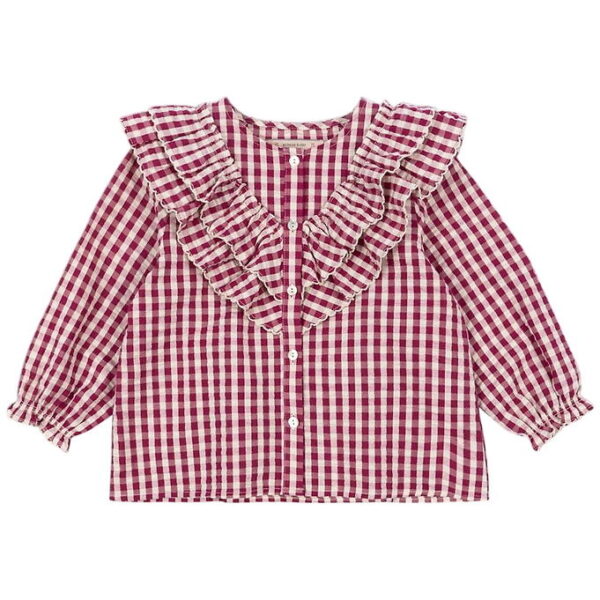 Konges Sløjd Skjorte - Kim - Sangria/Butter Check