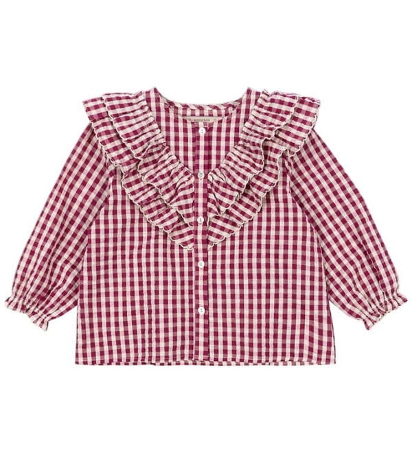 Konges Sløjd Skjorte - Kim - Sangria/Butter Check