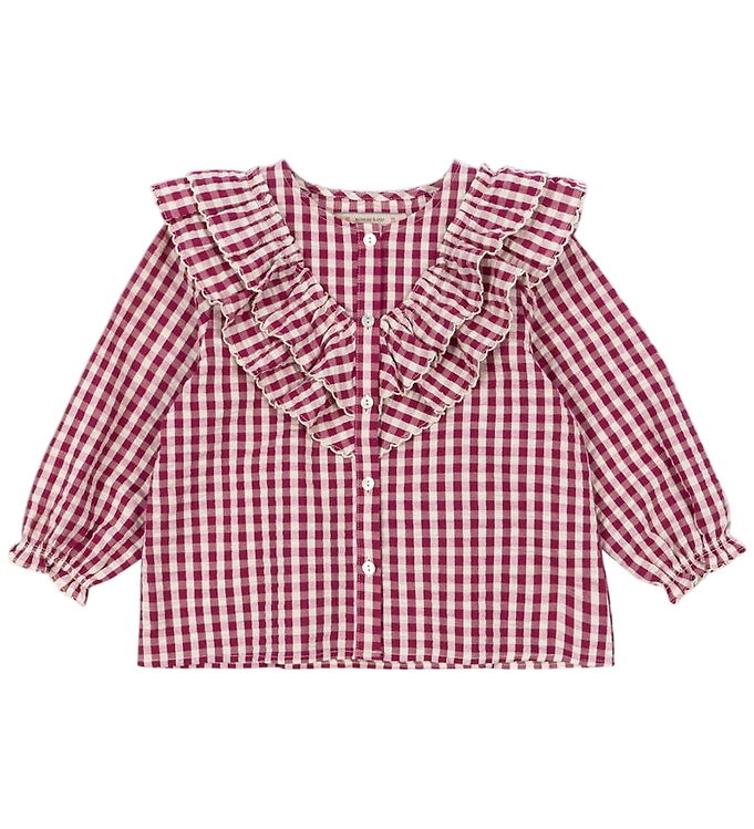 Konges Sløjd Skjorte - Kim - Sangria/Butter Check