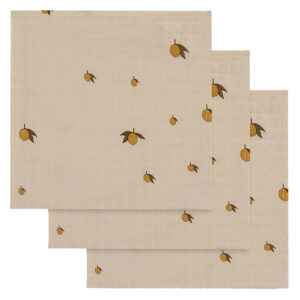 Konges Sløjd Stofbleer - 65x65 cm - 3-pak - Lemon