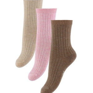 Konges Sløjd Strømper - 3-pak - Rib - Rose Mix