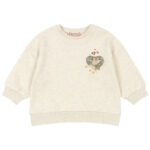 Konges Sløjd Sweatshirt - Loupy Lou - Off White Melange m. Engle