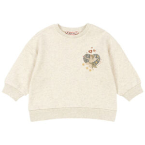 Konges Sløjd Sweatshirt - Loupy Lou - Off White Melange m. Engle