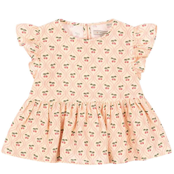 Konges Sløjd Top - Musselin - Coco - Cherry Pink Motif