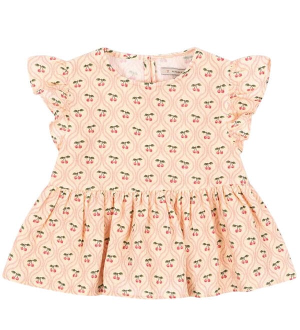 Konges Sløjd Top - Musselin - Coco - Cherry Pink Motif