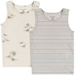 Konges Sløjd Undertrøjer - 2-pak - Gots - Kubi/Stripe Bluie