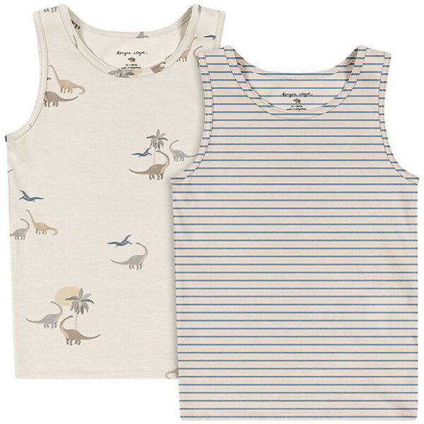 Konges Sløjd Undertrøjer - 2-pak - Gots - Kubi/Stripe Bluie