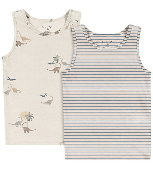 Konges Sløjd Undertrøjer - 2-pak - Gots - Kubi/Stripe Bluie