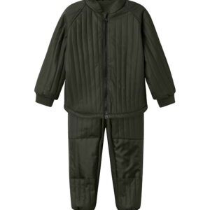 Name It Termotøj m. Fleece - PU - NmmMud - Rosin