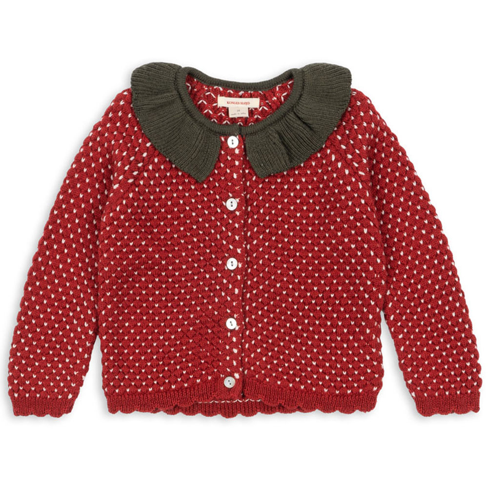 Strawberry uld cardigan (3 år/98 cm)