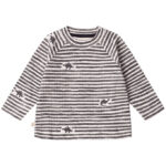 That's Mine Bluse - Rib - Aksel - Mono Dino Stripe