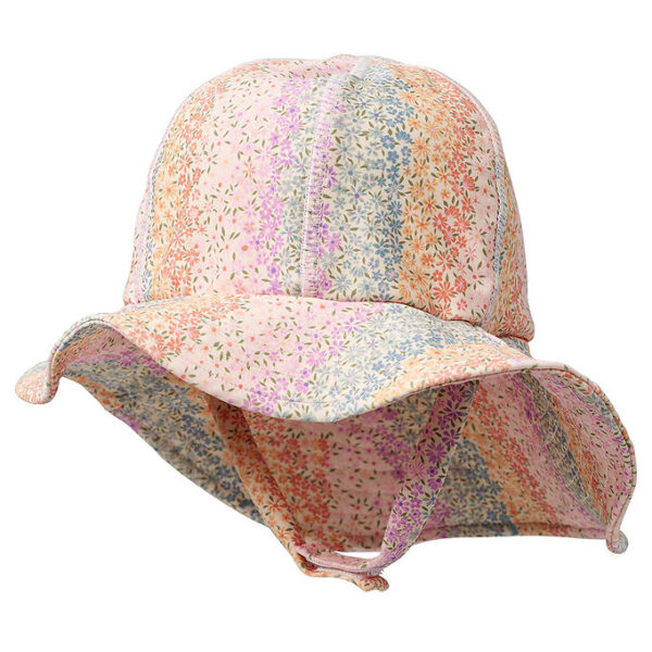 Wheat Badehat - UV40+ - Rainbow Flowers m. Velcro