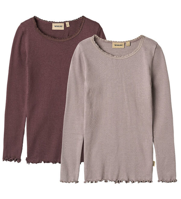 Wheat Bluse - 2-pak - Rib - Bomuld/Modal - Reese - Purple Fudge