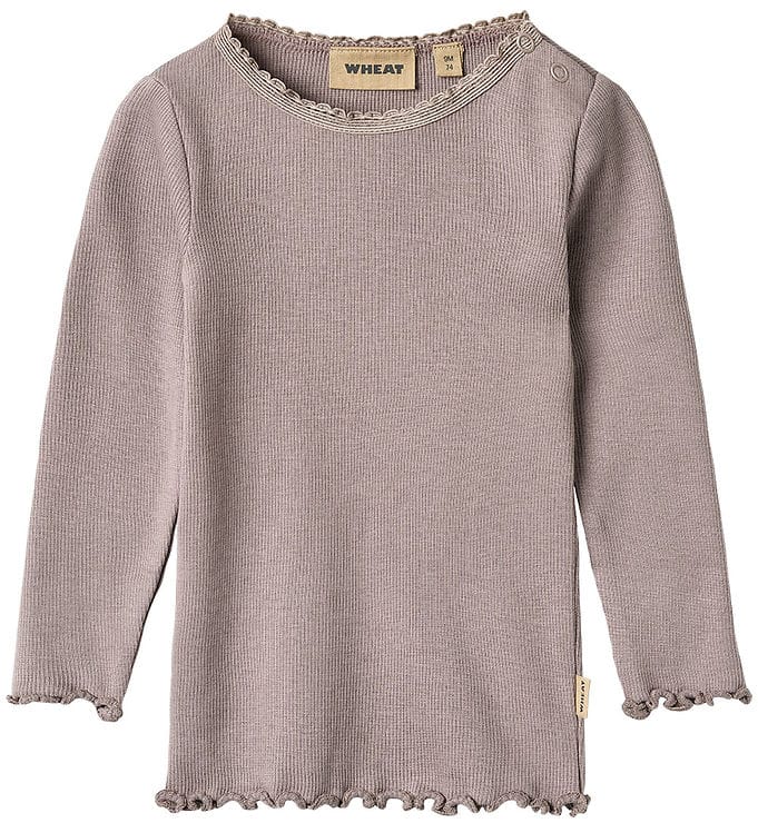 Wheat Bluse - Rib - Bomuld/Modal - Reese - Dusty Purple Wheat Bluse - Rib - Bomuld/Modal - Reese - Dusty Purple