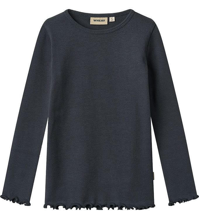 Wheat Bluse - Rib - Ida - Navy Wheat Bluse - Rib - Ida - Navy