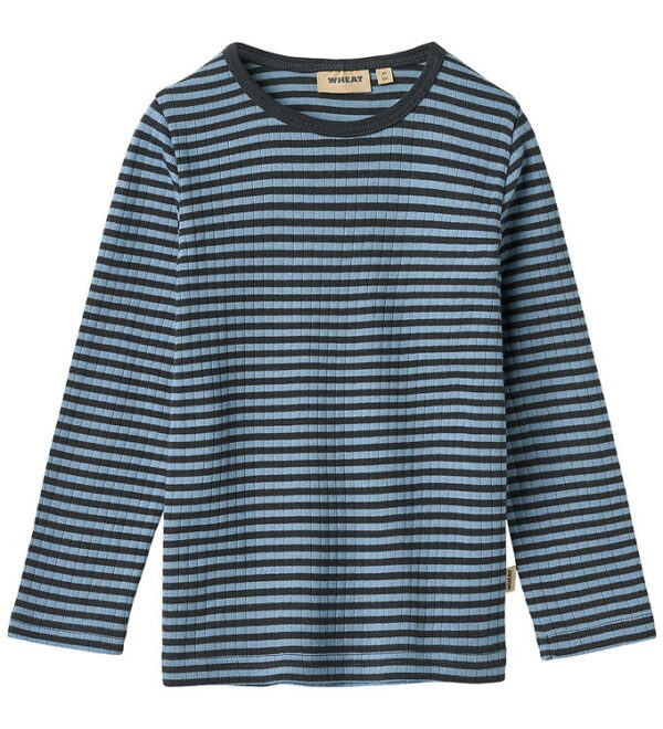Wheat Bluse - Rib - Stig - Bright Blue Stripe