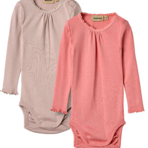 Wheat Bodyer l/æ - Rib - 2-pak - Lotta - Pink Lilac