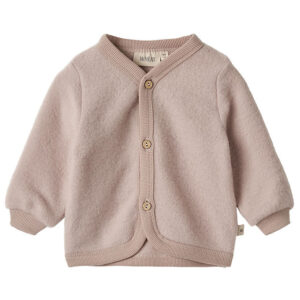 Wheat Cardigan - Uldfleece - Kari - Dry Rose