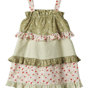 Wheat Kjole - Leah - Green Mix